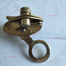 附發票 安全繩高空防墜落自鎖器 (直徑12-14mm/12-16mm/16-18mm), 黃色款手動下滑14-16mm安全鎖扣, 1個