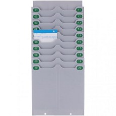 12010239 명함 거치대 케이스 꽂이 Fiyyuga 홀더/수납 박스 신축식 근태 카드 홀더 직원 슬롯 클립 브래킷 벽걸이 포켓 스타일 공간 절약형 못이 필요 없는 설치 50, 그레이