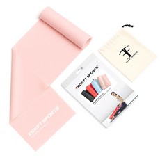 엑피트 라텍스 스트레칭밴드 + 보관가방, 1단계 핑크, 1개
