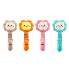 小獅王辛巴 雙頭萬用夾 手帕夾 平安符夾 幼兒園, 杏色, 1個