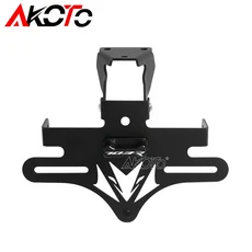 존텐스 703 R 오토바이 스테인리스 스틸 리어 번호판 홀더 브래킷 라이트 테일 타이디 제거기, 07 703RR-Black