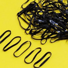 옛날 머리고무줄 머리끈 검정