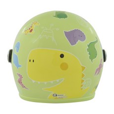 L2來來 THH F200Y 小恐龍 恐龍 兒童安全帽 MIT 兒童 3/4罩 小童尺寸 寶寶安全帽, 蘋果綠, 1個