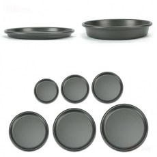 낮은타입 높은타입 오븐용 경질 피자팬 쿠키팬 빵팬 오븐팬 파이팬 사이즈, 1개, 낮은팬 4호