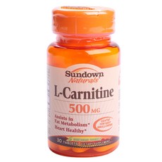 SUNDOWN NATURALS 日落恩賜 左旋肉鹼錠 500mg, 30顆, 1罐