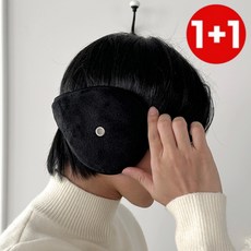 윈디즈 방한귀마개 1+1 귀도리 겨울 귀덮개, 1세트, 블랙+블랙