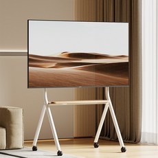 FANOBO 티비 거 치대 티비스탠드 32~75인치 tv거치대 적용 50KG 하중 이동식TV 이동식 tv 거치대, 화이트, 1개