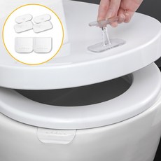 샌드샌드 변기뚜껑손잡이 커버손잡이2p+시트손잡이2p, 투명, 1세트