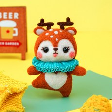 치프몰 양모펠트 DIY 패키지 세트, 187_발레 꽃사슴, 1개