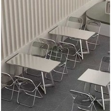 스테인레스 테이블 카페 탁자 원형 베란다 스텐 모던 원탁 60x60 사각판 테이블