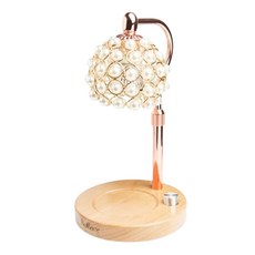 Rofancy 洛帆晞 典雅圓木融蠟燈 + 香氛蠟燭, 深底座,梨與小蒼蘭