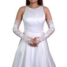 RiJinDUO 듀오Jin 여성용 레이스 핑거리스 장갑 신부 팔꿈치 길이 긴 오페라 이브닝 웨딩 티 파티 프롬 코스프레 1920년대 A-LACE 장갑-e-화이트 298482