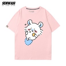 먼작귀 치이카와 모몽가 순면 반팔티 반팔 티셔츠 반소매 여름 빅사이즈 커플 선물 남녀공용