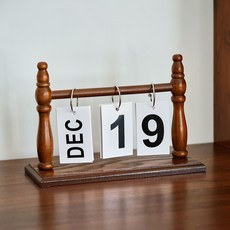 북유럽 감성 천연 우드 달력 날짜 확인부터 인테리어까지 XZ5217, 브라운