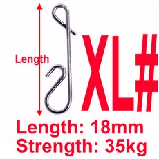 50pcs 1 상자 낚시 라인 와이어 브레이드 Knotless 커넥터 낚시 루어 후크 배럴 솔리드 링 회전 잉어 액세서리 물고기 태클 도구, [05] 18mm  XL, 1개