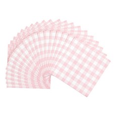 파티냅킨 체크핑크 20장 종이 생일 일회용, 1개, 단품