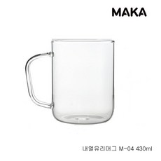 마카 내열유리 머그컵 M04 430ml, 6개