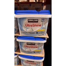 Kirkland Signature 科克蘭 UltraShine 白金效能洗碗機專用洗碗錠 檸檬柑橘香 115顆 1.67公斤, 1.67kg(56.7oz)3.64LB, 1盒