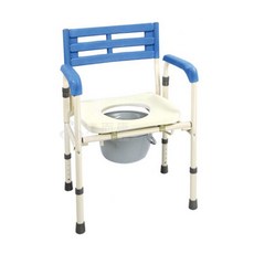 來而康 耀宏 機械椅 YH121-4 左右收合便器椅 鐵製 軟墊 便盆椅 馬桶椅, 單一色系