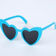 가온로그 뿔테 하트 선글라스 안경 블루 하트안경