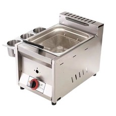 소형가스튀김기 가스튀김기 감자 프라이 단일 튀김기계 튀김기 소형 업소용, 2. 두툼 양수냄비 뚜껑 포함