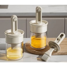 영스쿡 실리콘브러쉬 소스병 기름병 참기름병 소분병 오일병, 1개, 150ml