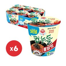 오뚜기 LIGHT&JOY 저당컵누들 불닭맛 컵 42g 6개입 2개