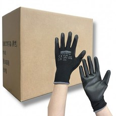 PU 止滑工作手套【箱購】 灰色 XL 300雙/箱 工業手套 尼龍手套, 1個, 黑 M【箱購】一箱300雙
