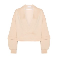 이오아나시올라쿠 V넥 코튼 혼방 스웨트셔츠