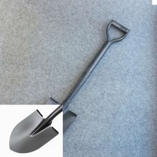 삼각 손잡이 스틸 막삽 69.5cm 야영삽 작은삽, 1개
