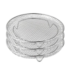 셀고 에어프라이어 3단 그릴 스텐채반 다용도 튀김거름망, 3개, 은색