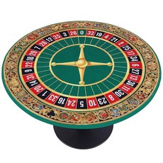 HunnmingRe 카지노 테마 펠트 카드 게임 테이블 커버 91.4cm(36.2인치) 원형 포커 식탁보 핏 91.4-122.9cm(36-48인치) 마작 브릿지 보드 주사위
