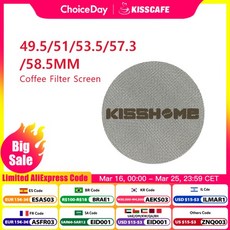 에스프레소 퍽 스크린 필터 메쉬 플레이트 재사용 가능한 커피 머신 액세서리 만들기 바리스타 도구, 01 2.0mm 150 micron, 02 53.5mm diameter