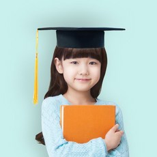 더조은키즈 스마트 학사모 졸업모자 졸업식 행사 소품, [색상]본상품, 1개