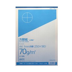 고쿠요 방안지 1mm째 A4 50장 호-19N 블루쇄, 상세페이지 참조