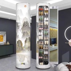 신발살균소독기 신발관리기 탈취기 살균건조 대용량, 2. 40직경12층높이183cm (거울포함)