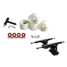 7 '' 스케이트보드 트럭 브리지 행거 ABEC-11 베어링 휠 부품 스케이트보드 조정 액슬 너트용 T-도구 장착, 합금, 하얀, 1개