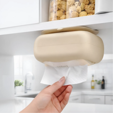 룬버 단단고정 한손사용 티슈 케이스, 1개, 브라운