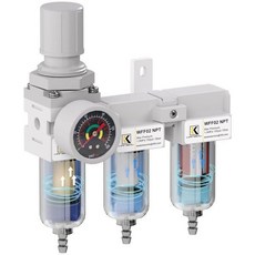KANBOL 14 3단 공기 건조 시스템 스프레이 건용 50.50.01μ 필터 반자동 배수구 금속 브래킷, 5&0.5&0.01μ, 1/4" NPT