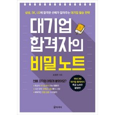 대기업 합격자의 비밀 노트:삼성 SK LG에 합격한 선배가 알려주는 대기업 필승 전략, 글라이더, 조영관