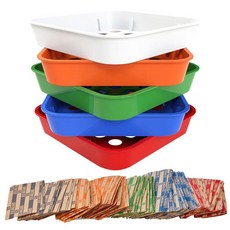 코인 분류 트레이 및 카운터 - 코인용 56가지 모듬 플랫 롤 래퍼와 함께 번들로 제공되는 4가지 색상 코드, 5 Trays + 110