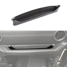 Voodonala 지프 JL JT GrabTray 승객 보관 트레이 오거나이저 코파일럿 그랩 핸들 박스 빈 보조 수납 공간 2018-2023+지프 랭글러 JLU 2/4 도어 글, 블랙