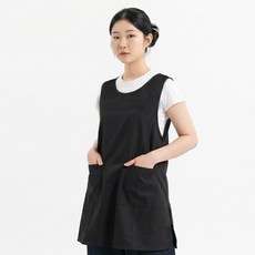 대박 원피스형 앞치마 / 식당 미용실 유니폼 추천, 1개, 블랙 특대(DB-XL)