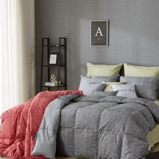 메종아르띠 피트 거위털이불 2개, A형_시크그레이 + 오페라레드