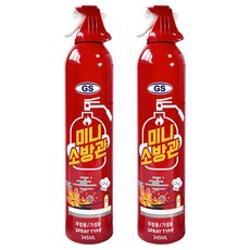 산도깨비 미니소방관 345ml/간이소화기/강화액소화기/에어로졸식/냉각소화작용/가정용/주방용/캠핑용품/스프레이소화기, 345ml, 혼합색상, 2개