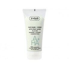 지아자 Ziaja AHA+ 과일산 페이스 마스크 & 스크럽 55ml, 1개, 55g