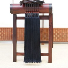 巨匠工廠古琴琴穗 古琴流蘇古琴全套垂墜冰絲琴穗 千絲穗真絲配件 古風, 藏黑色, 1個
