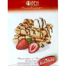 Stich 크로스 스티치 키트 공예 딸기 와플 29-27 크로스 스티치 바느질 자수 크로스 스티치 계산, 보여진 바와 같이, 14CT, 1개