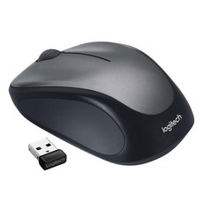Logitech 羅技 M235n 銀黑 無線滑鼠 舒適手感 USB接收器 公司貨, 銀黑色