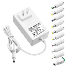ALITOVE 12V 3A 전원 공급 장치 DC 12V 36W 범용 AC/DC 어댑터 화이트 100-240V 50-60Hz 변압기 컨버터 팁 10개 포함 147784